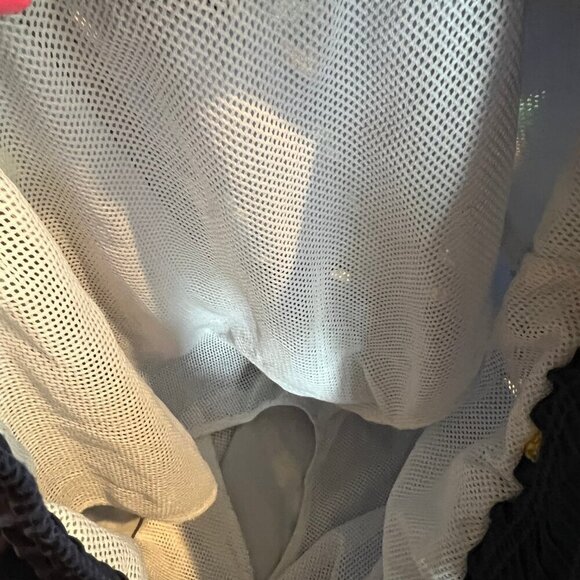 Maamgic Men's Lined Navy Pineapple Swim Trunk, Size Medium - Picture 7 of 9